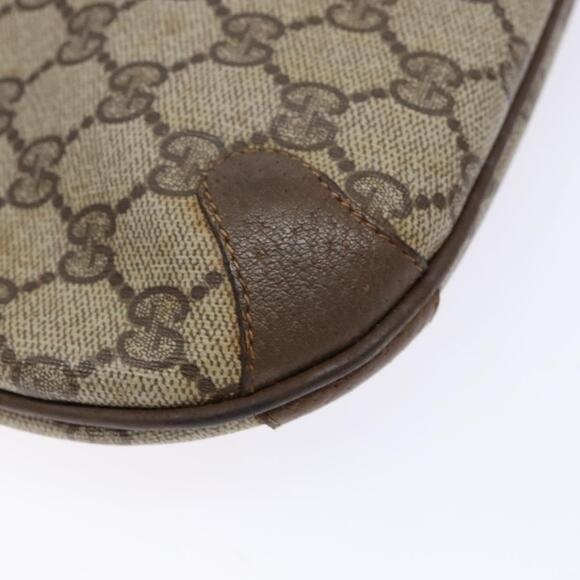 GUCCI GG Supreme Web Sherry Line Clutch Bag PVC Beige Gold 89 02 026 Auth 133968 - Picture 14 of 16